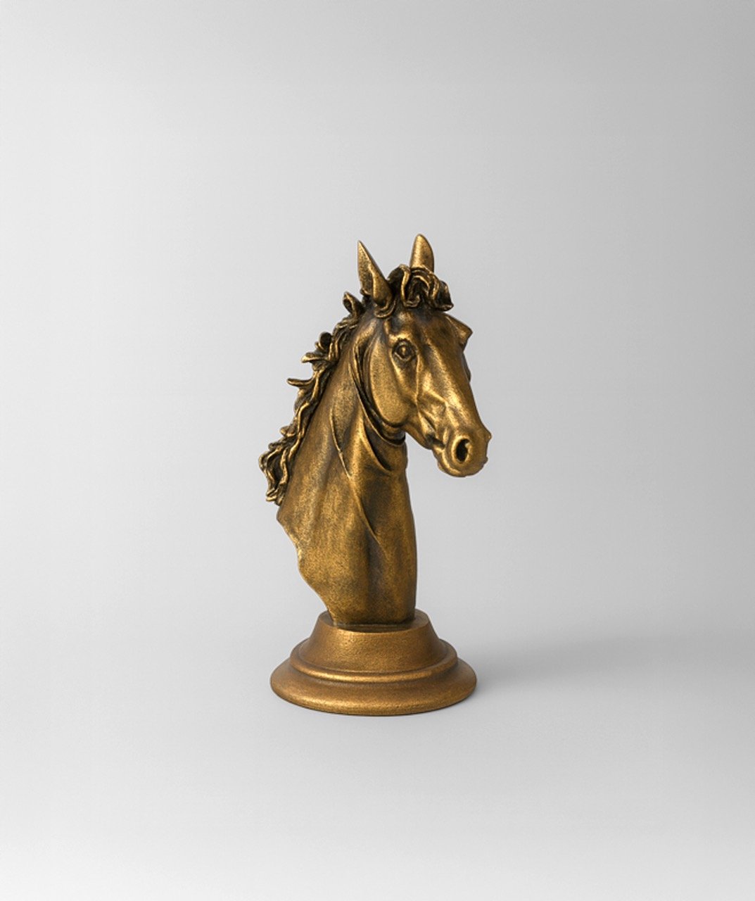 At Büst At Büst heykeli – el boyaması dekoratif obje, at figürü, modern iç mekan sanatı