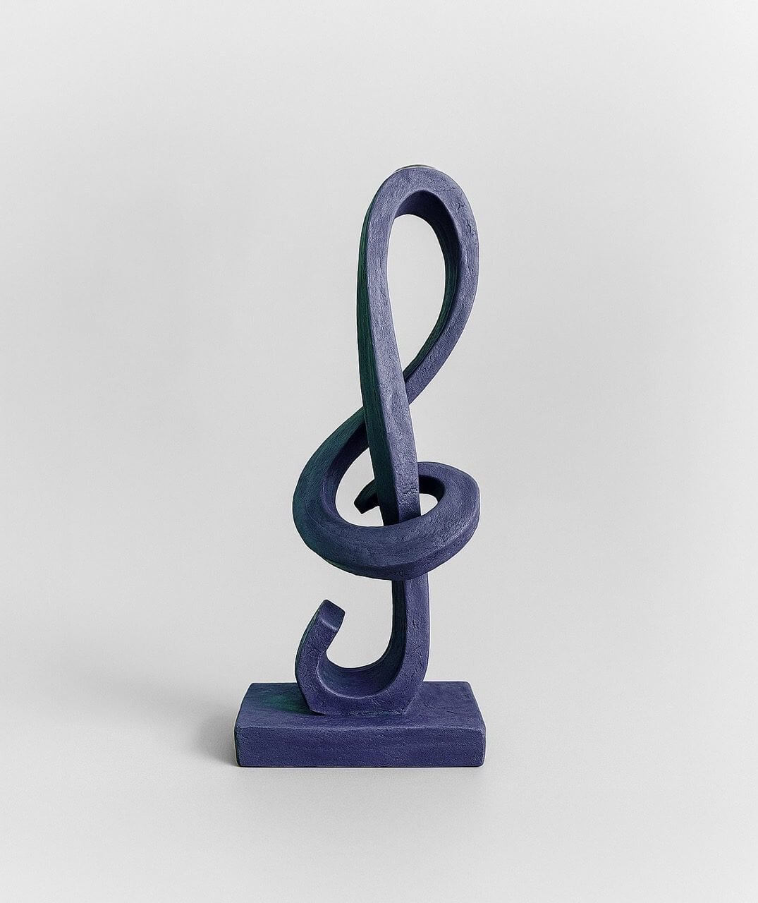 Büyük Sol Anahtarı Lacivert Sol Anahtarı duvar objesi – el boyaması dekoratif obje, müzik temalı sanat tasarımı, modern iç mekan dekoru