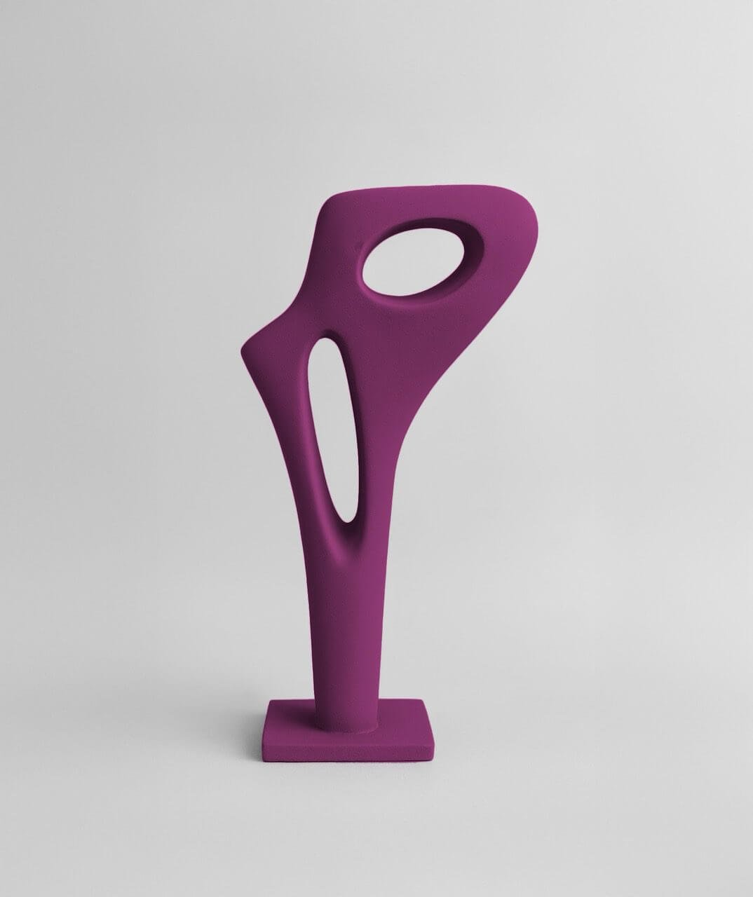 Büyük Soyut 1 Lavanta Soyut Taş heykeli – el boyaması dekoratif obje, minimalist taş formu, modern iç mekan sanatı